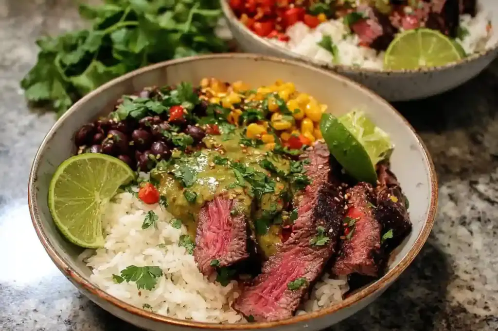Cilantro Lime Steak Bowls