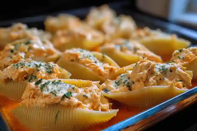 Creamy Buffalo Chicken Stuffed Shells