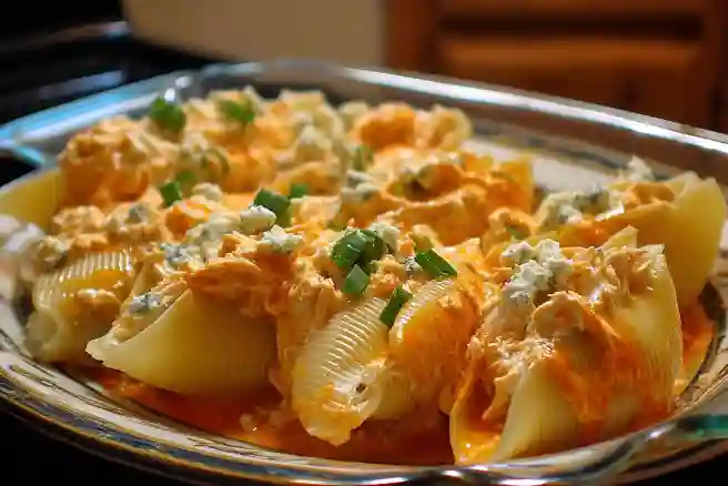 Creamy Buffalo Chicken Stuffed Shells