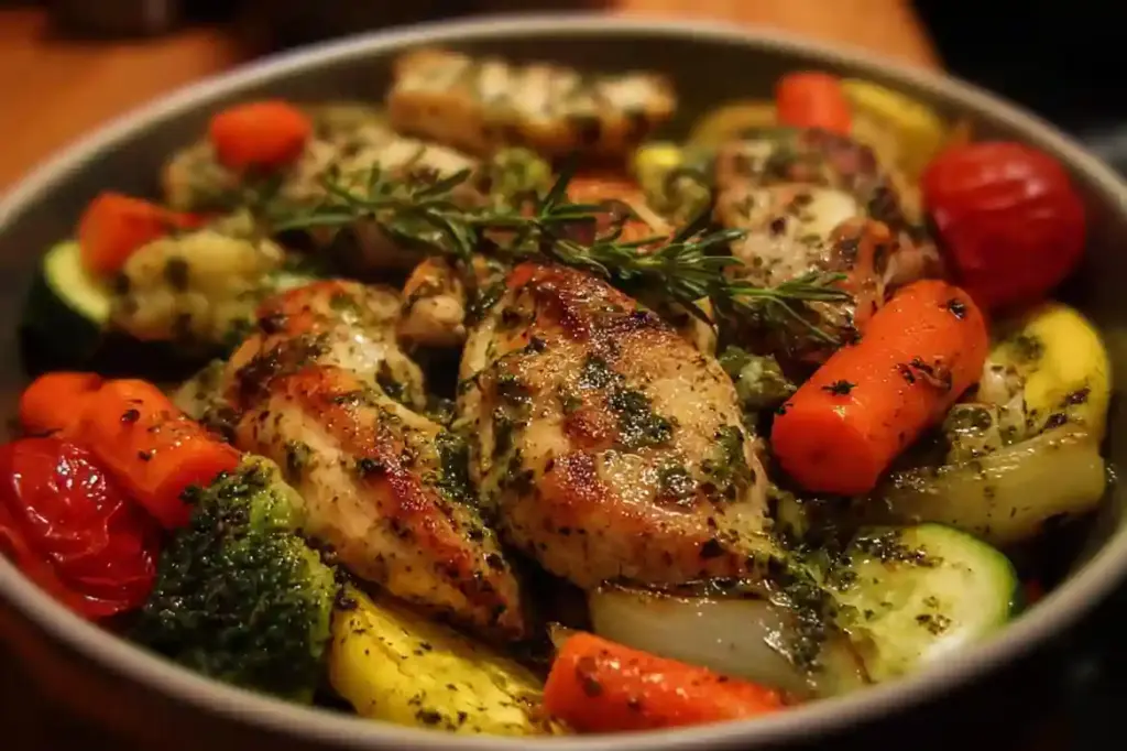 Garlic Herb Chicken and Veggie Bowls