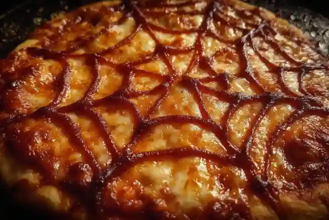 Halloween Spider Web Pizza