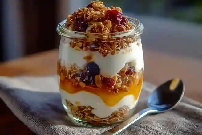 Honey Yogurt and Granola Parfait