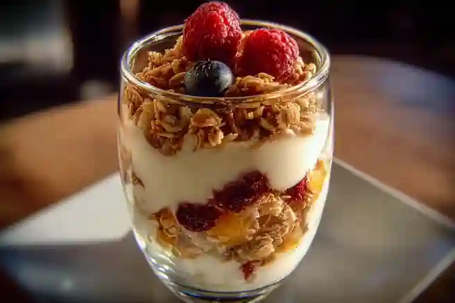 Honey Yogurt and Granola Parfait