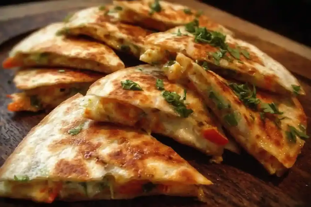 Mini Veggie Quesadilla Triangles