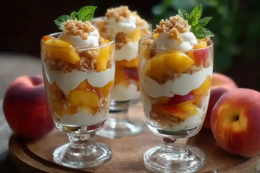 Peach and Cream Parfaits