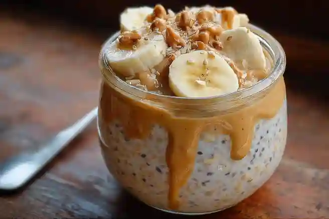 Peanut Butter Banana Overnight Oats