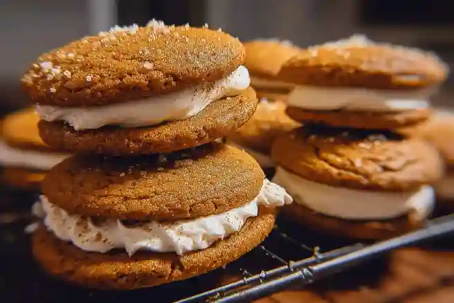 Pumpkin Spice Cookie Sandwiches