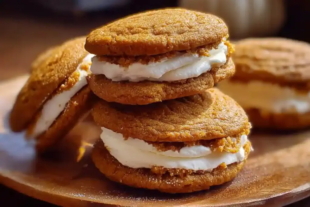 Pumpkin Spice Cookie Sandwiches
