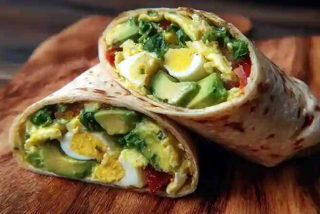 Quick Egg and Avocado Wrap