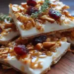 Delicious quick Honey Yogurt Bark topped with fruits and nuts.