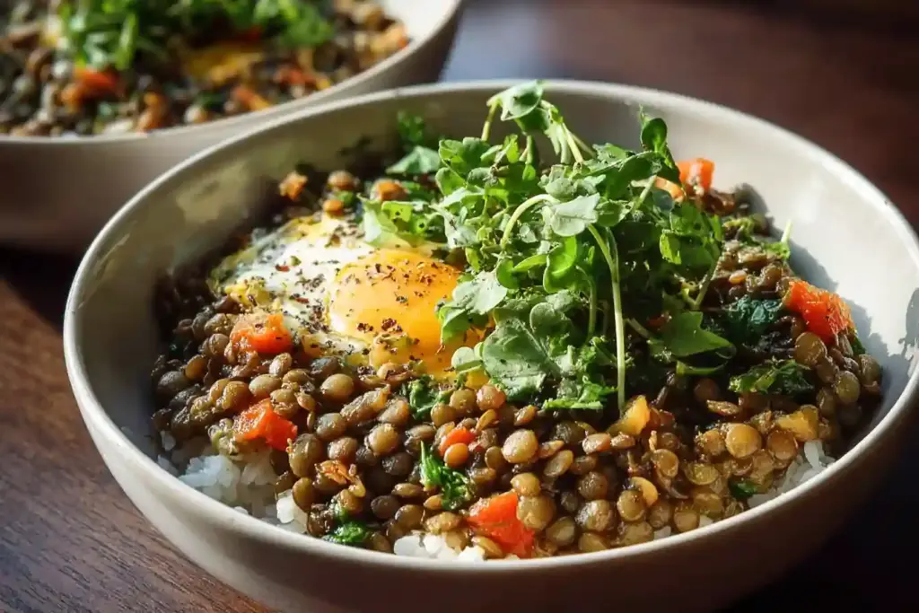 Quick Lentil and Rice Bowls