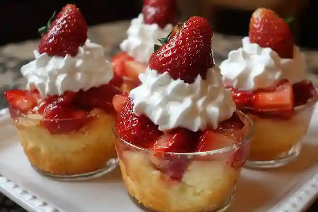 Quick Strawberry Shortcake Cups