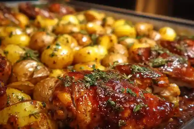 Sheet Pan BBQ Chicken with Potatoes