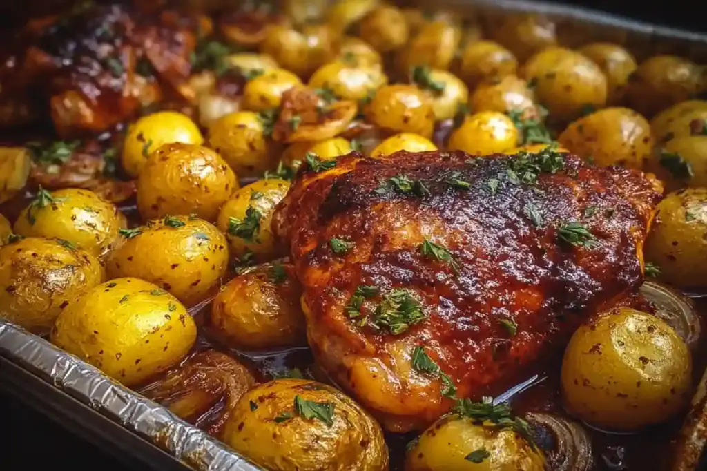 Sheet Pan BBQ Chicken with Potatoes