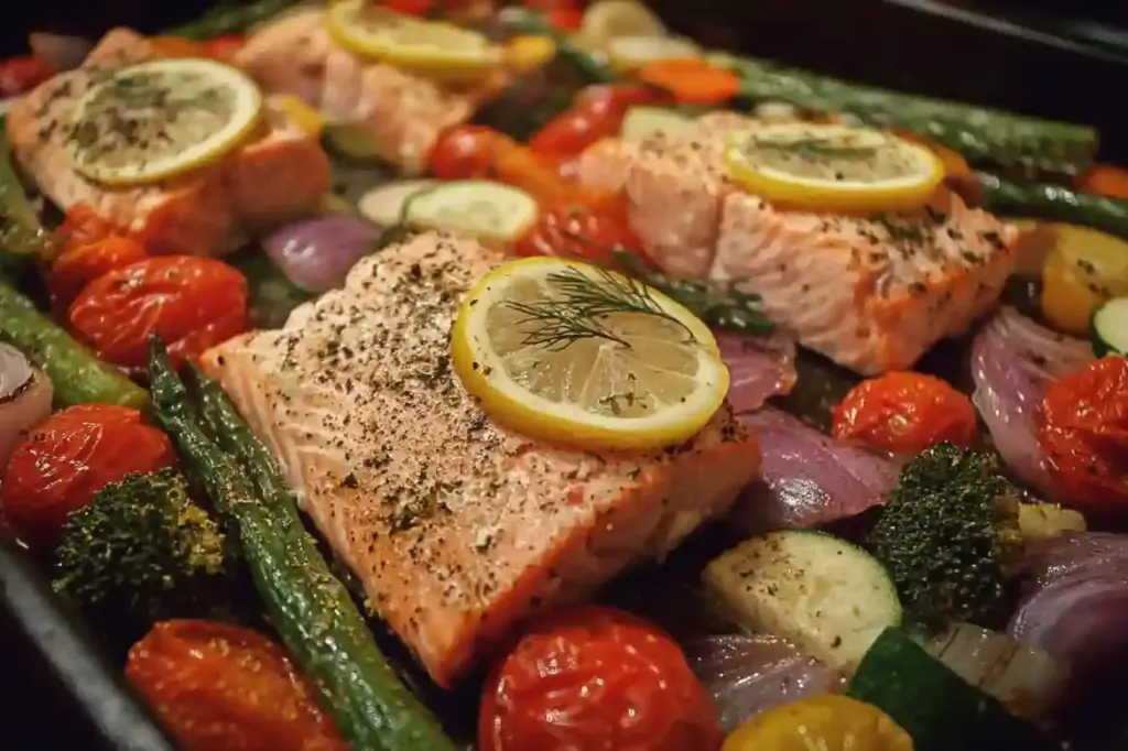 Sheet Pan Salmon and Vegetables