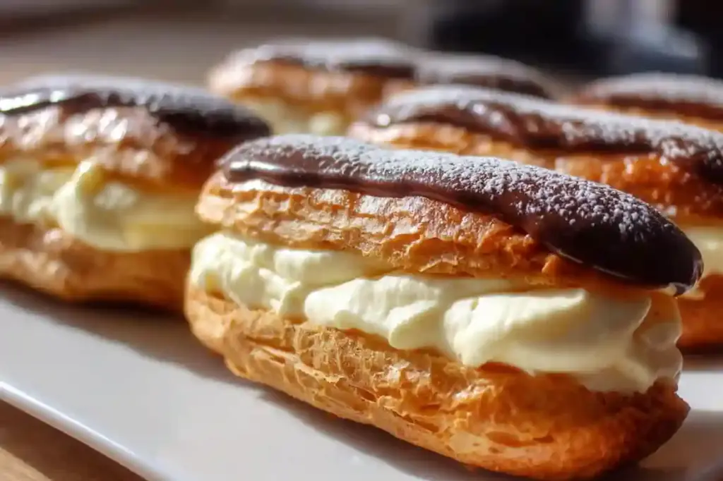 Simple Eclairs with Cream Filling