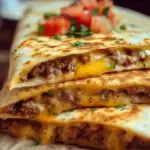 Delicious Smashburger Quesadillas filled with grilled ingredients and cheese