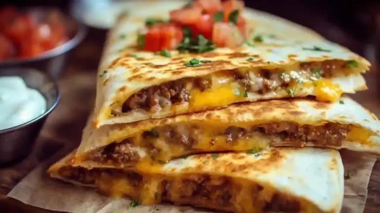 Delicious Smashburger Quesadillas filled with grilled ingredients and cheese