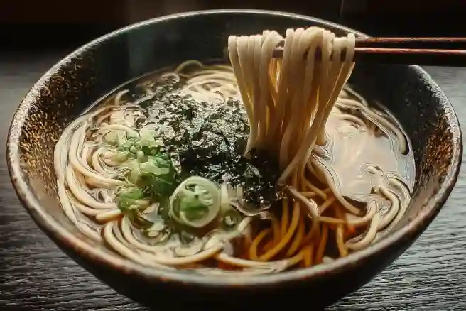 Soba Noodles in Umami Dashi Broth
