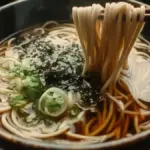 Soba Noodles in Umami Dashi Broth