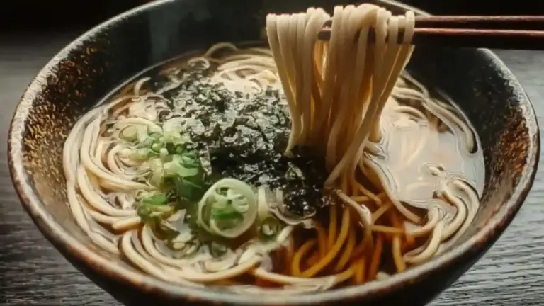 Soba Noodles in Umami Dashi Broth