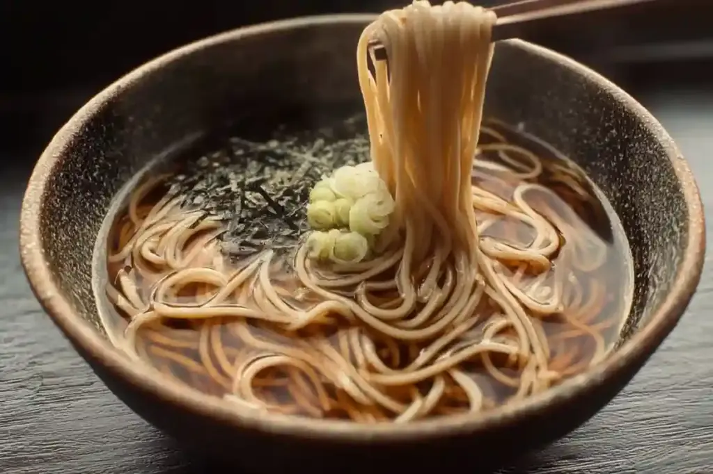 Soba Noodles in Umami Dashi Broth