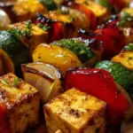 Speedy Tofu and Veggie Skewers