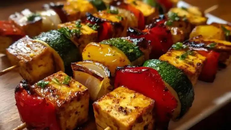 Speedy Tofu and Veggie Skewers
