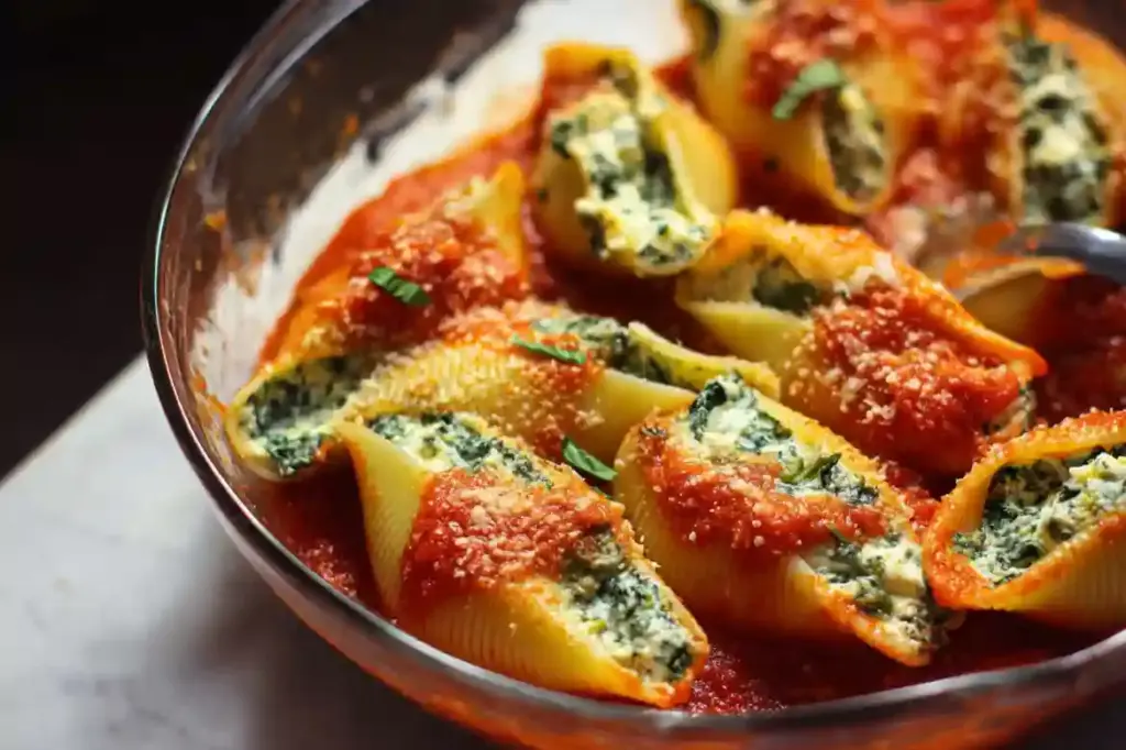 Spinach and Ricotta Stuffed Shells