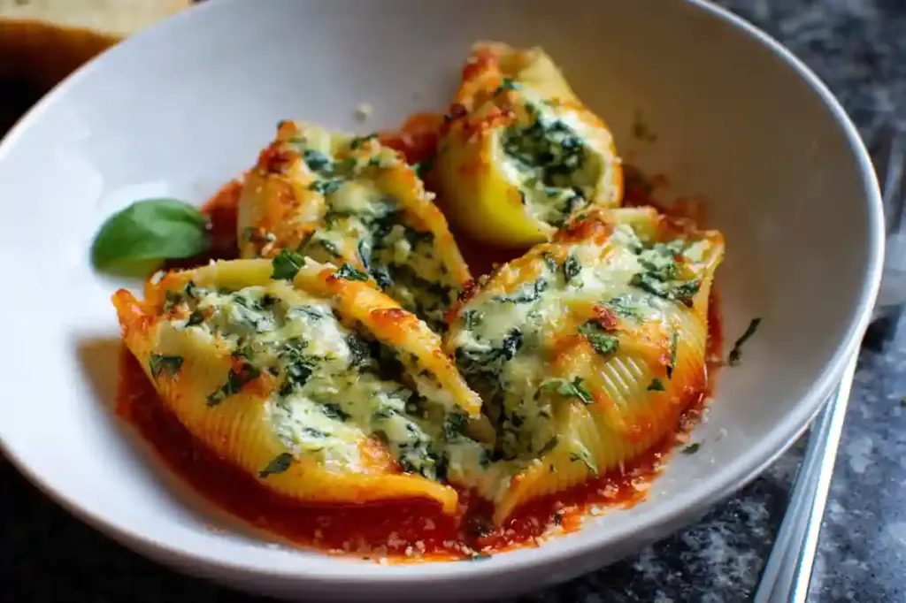 Spinach and Ricotta Stuffed Shells