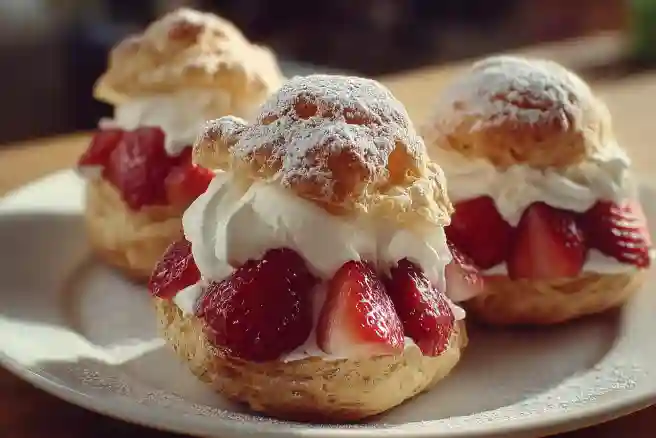 Strawberry Cream Puffs