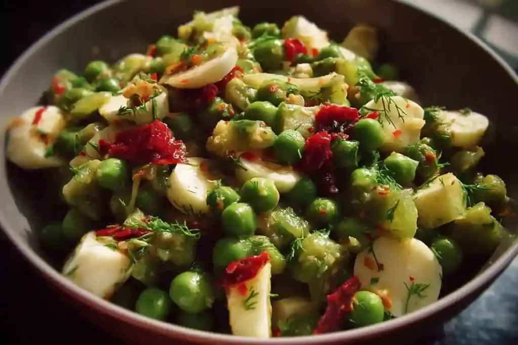 Tangy Vegetarian Pea Salad