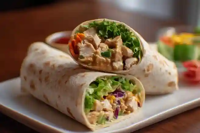 Thai Peanut Chicken Wraps