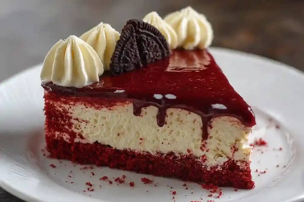Vampire Bite Red Velvet Cheesecake