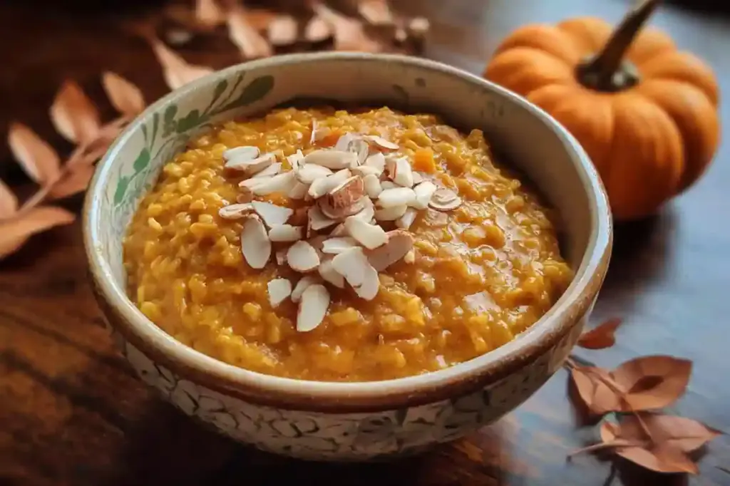 Warm Vegetarian Pumpkin Oats