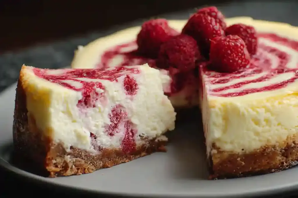 White Chocolate Raspberry Cheesecake