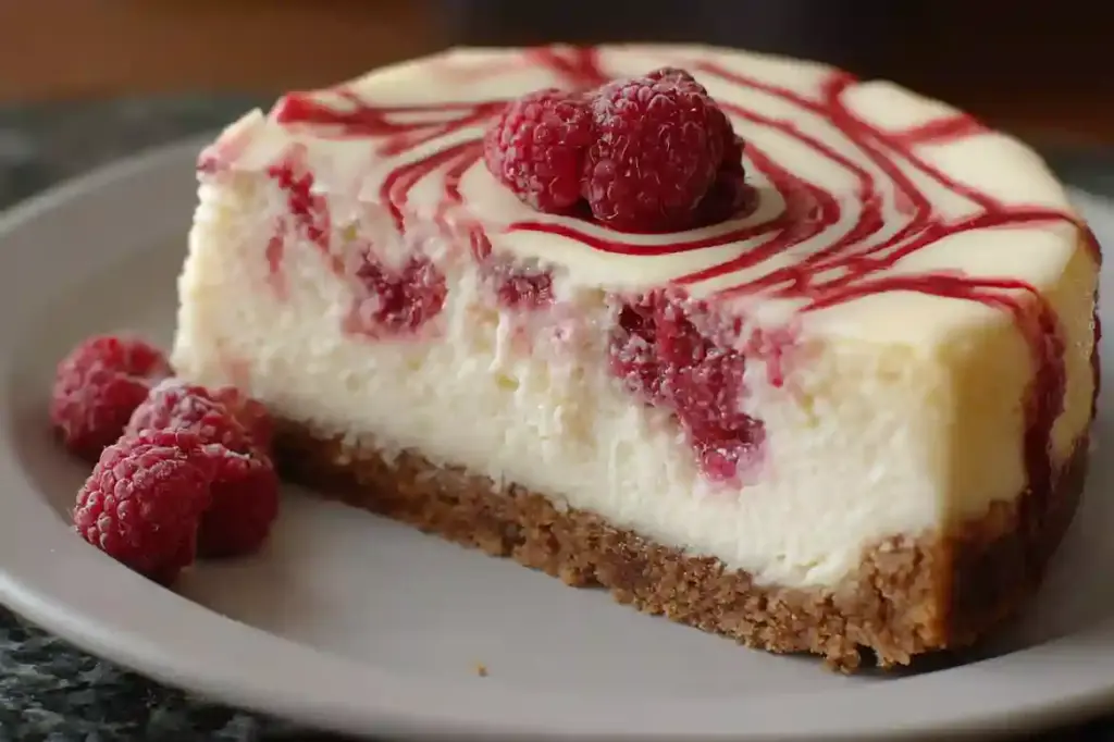 White Chocolate Raspberry Cheesecake