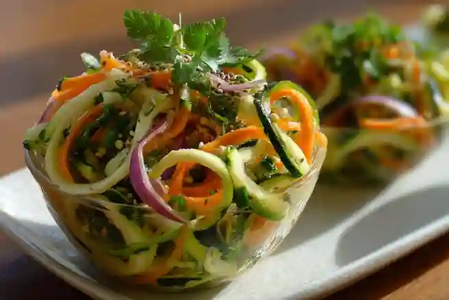 Zucchini Noodle Salad Cups