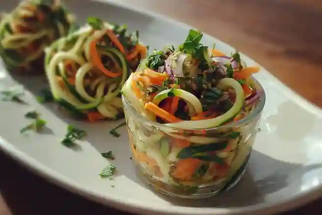 Zucchini Noodle Salad Cups