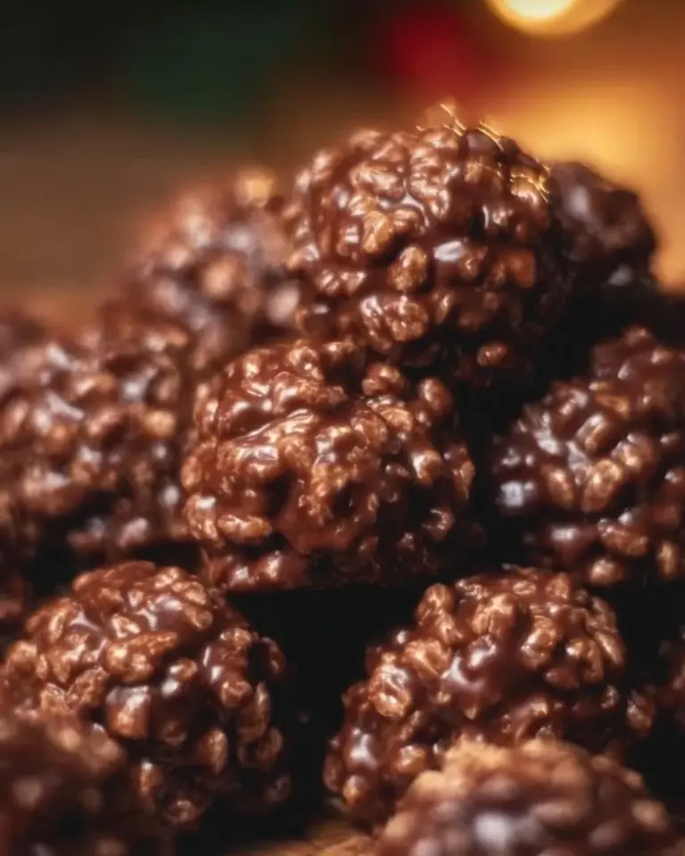 Delicious Chocolate Rice Krispie Balls ready to enjoy as a sweet snack