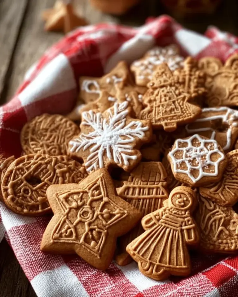 Crunchy Speculoos Cookies with a rich, spiced flavor on a baking tray