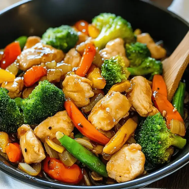 Colorful chicken stir fry with fresh vegetables in a bowl