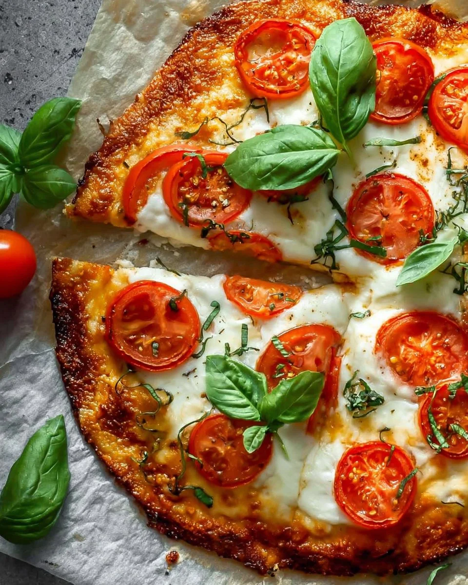Delicious homemade flatbread pizza with fresh toppings and herbs.