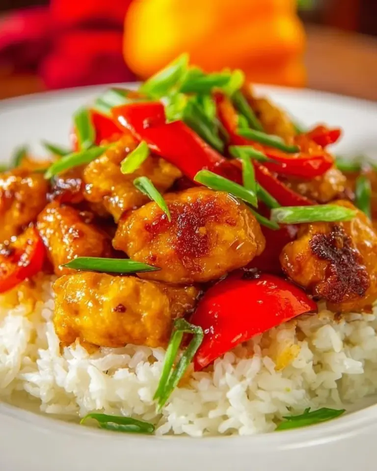 Delicious Honey Pepper Chicken served on a plate with garnishes