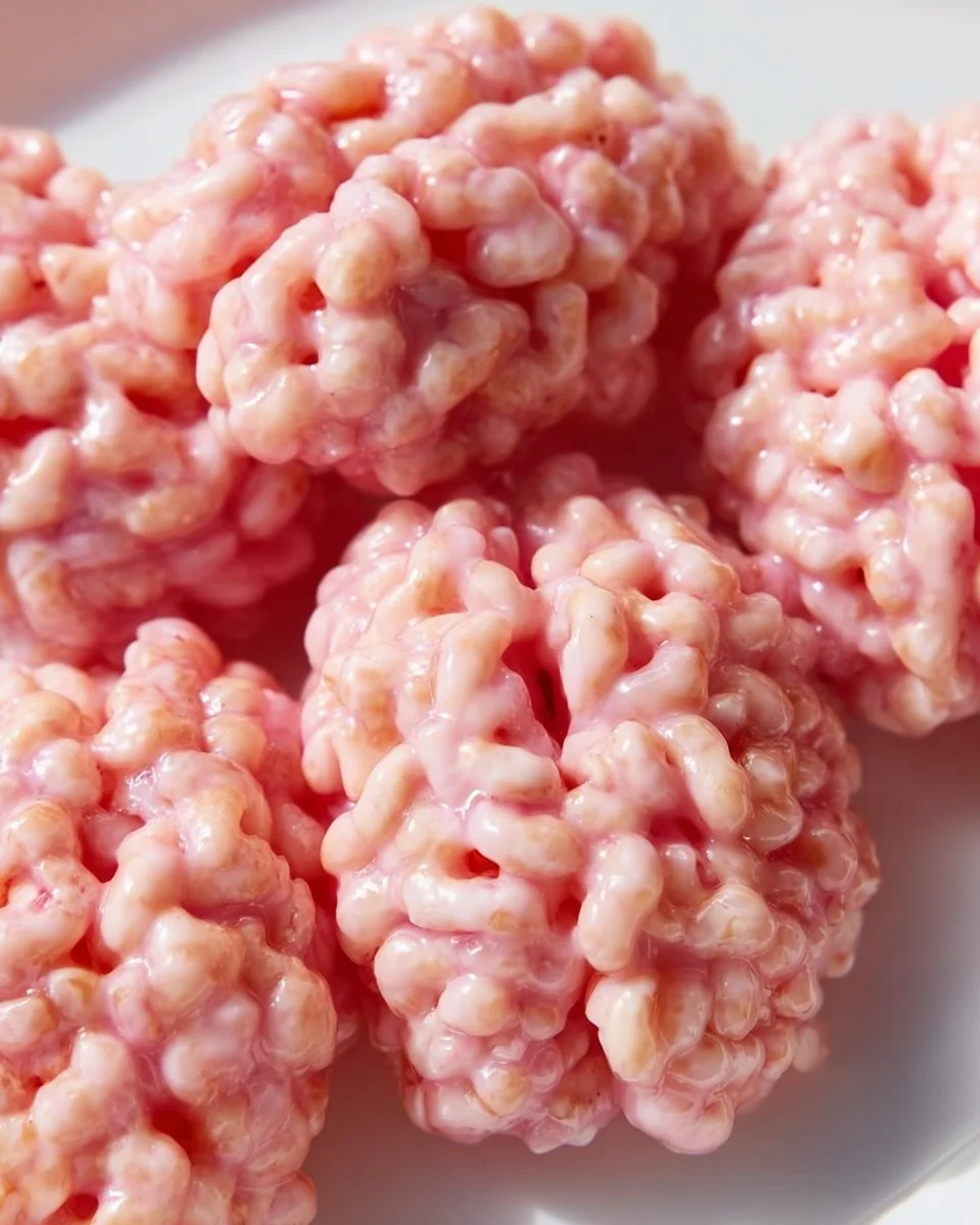 Marshmallow Rice Bubbles shaped like Halloween brains, perfect spooky treats.