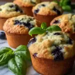 Blueberry Basil Ricotta Muffins