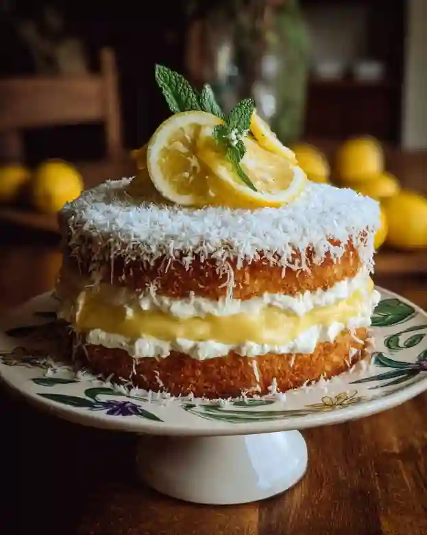 Limoncello Mascarpone Layer Cake