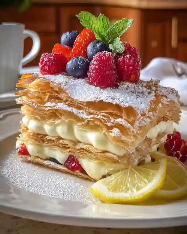 Mascarpone Limoncello Crepe Cake