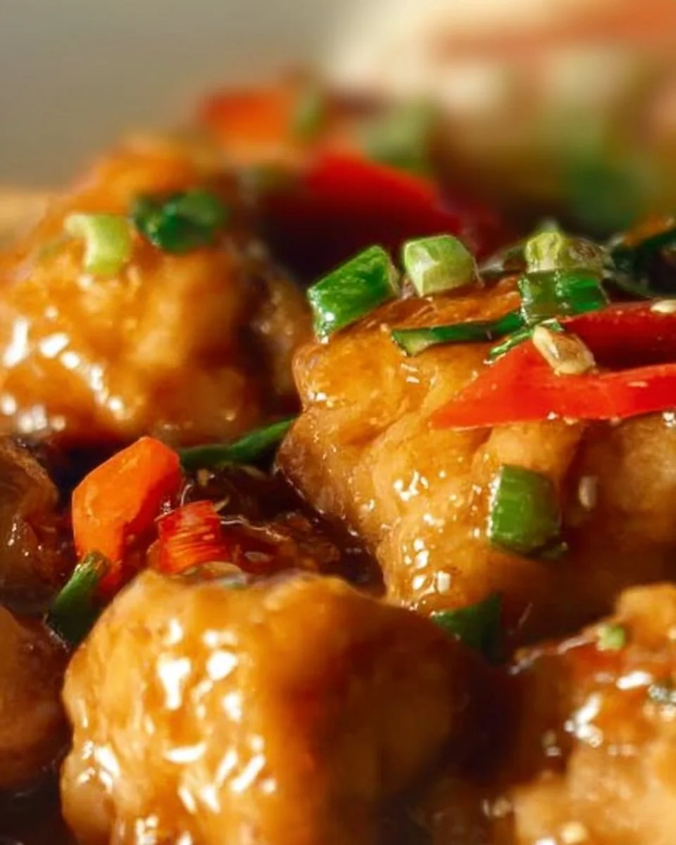 Delicious Asian Coconut Chicken served with vegetables and rice
