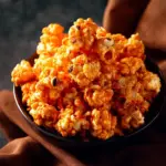 Delicious pumpkin spice popcorn balls coated in sweet seasoning